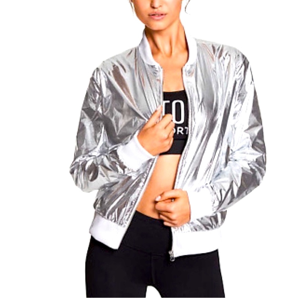 Victoria's Secret Sport Metallic Bomber Jacket